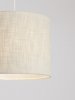 Lampa wisząca biała lniany abażur okrągły 30cm uniwersalna minimalistyczna dekoracyjna Luces Exclusivas